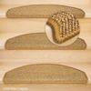 Metzker® Stufenmatte Stufenmatten Sisal New Halbrund Cognac 20 Stück, halbrund, Höhe: 6 mm, Naturprodukt Bild 4