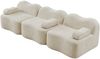 3-Sitzer Sofa 288×98×70 cm aus Samt rahmenlos modular, beige Bild 5