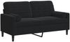 vidaXL 2-Sitzer-Sofa mit Zierkissen Schwarz 140 cm Samt 3278224 Bild 2