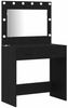vidaXL Schminktisch mit Spiegelbeleuchtung 2 pcs Schwarz Holzwerkstoff 3334264 Bild 5