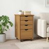 vidaXL Rollschrank mit Rollen MOSS Honigbraun 34 x 39 x 56 cm 42028340 Bild 3