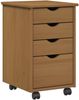 vidaXL Rollschrank mit Rollen MOSS Honigbraun 34 x 39 x 56 cm 42028340 Bild 2
