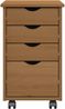 vidaXL Rollschrank mit Rollen MOSS Honigbraun 34 x 39 x 56 cm 42028340 Bild 5