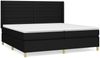 vidaXL Boxspringbett mit Matratze Stoff Schwarz 200x200 cm, Härtegrad: H2 [3132099] Bild 2
