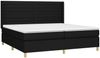 vidaXL Boxspringbett mit Matratze Stoff Schwarz 200x200 cm, Härtegrad: H2 [3132099] Bild 3