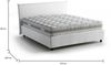 Dmora Anassimene Doppelbett, Bettkasten mit Stoffbezug, 100 % Made in Italy, Öffnung vorne, inklusive Matratze 160 x 190 cm, Weiß Bild 3