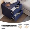UEV Schlafzimmer-Set, 3er-Set Schlafzimmermöbel, Sparset Jugendzimmer-Set, (Kommode mit 6 Schubladen und 2er-Set Nachttisch, Modern Linienmuster, Skandinavisch Goldene Griffe und Füße), Schublade mit Soft-close, Sideboard mit Kisppschutz Bild 3