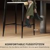 Barhocker 43 x 55 x 103 cm im 2er-Set – mit Fußstütze, Sitzhöhe 66 cm, Stahlgestell in Naturholzoptik Bild 5
