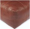 Pouf Anneta aus Leder 50x50 cm, Braun Bild 5