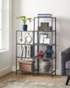 Vasagle Standregal mit 5 Ebenen, Hartglas / Stahlgestell schwarz, 30 x 40 x 124,5 cm Bild 2