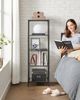 Vasagle Standregal mit 5 Ebenen, Hartglas / Stahlgestell schwarz, 30 x 40 x 124,5 cm Bild 3