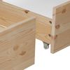Bettkasten 2er Set Holz Aufbewahrung mit Rollen Bettschublade Bett Auszug Schublade Box Natur Bild 5