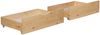 Bettkasten 2er Set Holz Aufbewahrung mit Rollen Bettschublade Bett Auszug Schublade Box Natur Bild 3