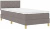 vidaXL Boxspringbett mit Kissen mit Kopfteil Taupe 100 x 200 cm Stoff 3338976 Bild 4