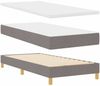 vidaXL Boxspringbett mit Kissen mit Kopfteil Taupe 100 x 200 cm Stoff 3338976 Bild 5