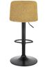 Barhocker Lefra 2er-Set, Stoff gepolstert, modern, höhenverstellbar, schwarz senf Bild 5