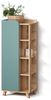 Livinity® Midischrank Marano, Blau-Grau/Sonoma, 50 x 128 cm mit Tür und offenen Fächern (1-St) Bild 4