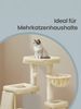 FEANDREA Katzenkratzbaum mit Höhle, Kratzbaum mit Rampe und Körbchen, 2 große Plattformen, beige Bild 4