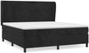 vidaXL Boxspringbett mit Matratze Schwarz 160x200 cm Samt 3129101 Bild 2