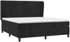 vidaXL Boxspringbett mit Matratze Schwarz 160x200 cm Samt 3129101 Bild 3