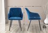 CLP 2er Set Esszimmerstuhl Shila,blau Samt Bild 2