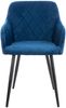 CLP 2er Set Esszimmerstuhl Shila,blau Samt Bild 3