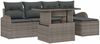 vidaXL Garten-Sofa-Set mit Kissen 6 pcs Grau Poly-Rattan 3348625 Bild 2
