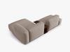Micadoni Ecksofa Martina 2-Sitzer mit Couchtisch Rechts Strukturierter Stoff Dunkelbeige Bild 4