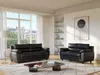 Vente-unique - MANOA Couchgarnitur Kunstleder Schwarz - B 82 cm x H 88 cm x L 163 cm201 cm Bild 2