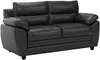 Vente-unique - MANOA Couchgarnitur Kunstleder Schwarz - B 82 cm x H 88 cm x L 163 cm201 cm Bild 4