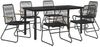 vidaXL 7-tlg. Garten-Essgruppe Schwarz PVC-Rattan 3156573 Bild 3