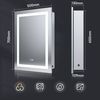 SONNI Badezimmerspiegelschrank Schiebetür Spiegelschrank bad mit beleuchtung 50 x 70 cm LED Licht Wandregal Hängeschrank Wandboard Schrank Regal Vitrine Badschrank Bild 3