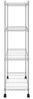 vidaXL Lagerregal mit 4 Böden und Rollen 90x35x142 cm Chrome 200 kg 324627 Bild 4
