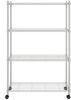 vidaXL Lagerregal mit 4 Böden und Rollen 90x35x142 cm Chrome 200 kg 324627 Bild 3