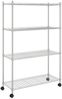 vidaXL Lagerregal mit 4 Böden und Rollen 90x35x142 cm Chrome 200 kg 324627 Bild 2