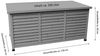 LECO Kissenbox VINTAGE, Tannenholz anthrazit lasiert, Stahlblechdeckel anthrazit, 132 x 66 x 61 cm Bild 4