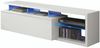 Dmora Amiuty TV-Ständer, Wohnzimmer-Buffet, Sideboard für Wohnzimmer-Fernseher mit 1 Tür, TV-Ständer mit LED-Licht, 150 x 41 x 50 cm, glänzend weiß Bild 5