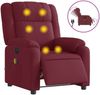 vidaXL Massagesessel Elektrisch Weinrot Stoff 3205193 Bild 2
