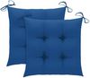vidaXL Schaukelstuhl mit Blauem Kissen Massivholz Teak 3062782 Bild 2