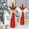 Weihnachts Rentier, Dekofigur, rot-weiß, H 18 cm Bild 2