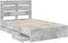 vidaXL Bettrahmen mit Kopfteil Beton Grau 135 x 190 cm Ingenieurs Holz 3411840 Bild 5