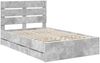 vidaXL Bettrahmen mit Kopfteil Beton Grau 135 x 190 cm Ingenieurs Holz 3411840 Bild 4