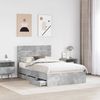 vidaXL Bettrahmen mit Kopfteil Beton Grau 135 x 190 cm Ingenieurs Holz 3411840 Bild 3