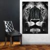 Queence Garderobe - "Lion King" Druck auf hochwertigem Arcylglas inkl. Edelstahlhaken und Aufhängung, Format: 100x120cm Bild 2