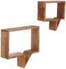 Wandregal 2er-Set Mango massiv Natur Bild 3