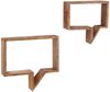 Wandregal 2er-Set Mango massiv Natur Bild 2