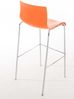 CLP Barhocker Hover Kunststoff 4-Fuß Gestell, mit Rückenlehne & Fußstütze,orange chrom Bild 4