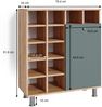 Vicco 'Fynn' Badregal mit Wäschekorb, MDF natur / grün, 78,4 x 34 x 91,6 cm Bild 3