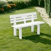 Dmora Außenbank Alim, Monoblock-Gartenbank, Außenbank, 100 % Made in Italy, 110 x 52 x 71 cm, Weiß Bild 2