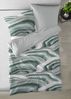 Primera Mako-Satin Bettwäsche 135x200 Wende Wellen abstrakt grün smaragd 243223-58 Bild 2